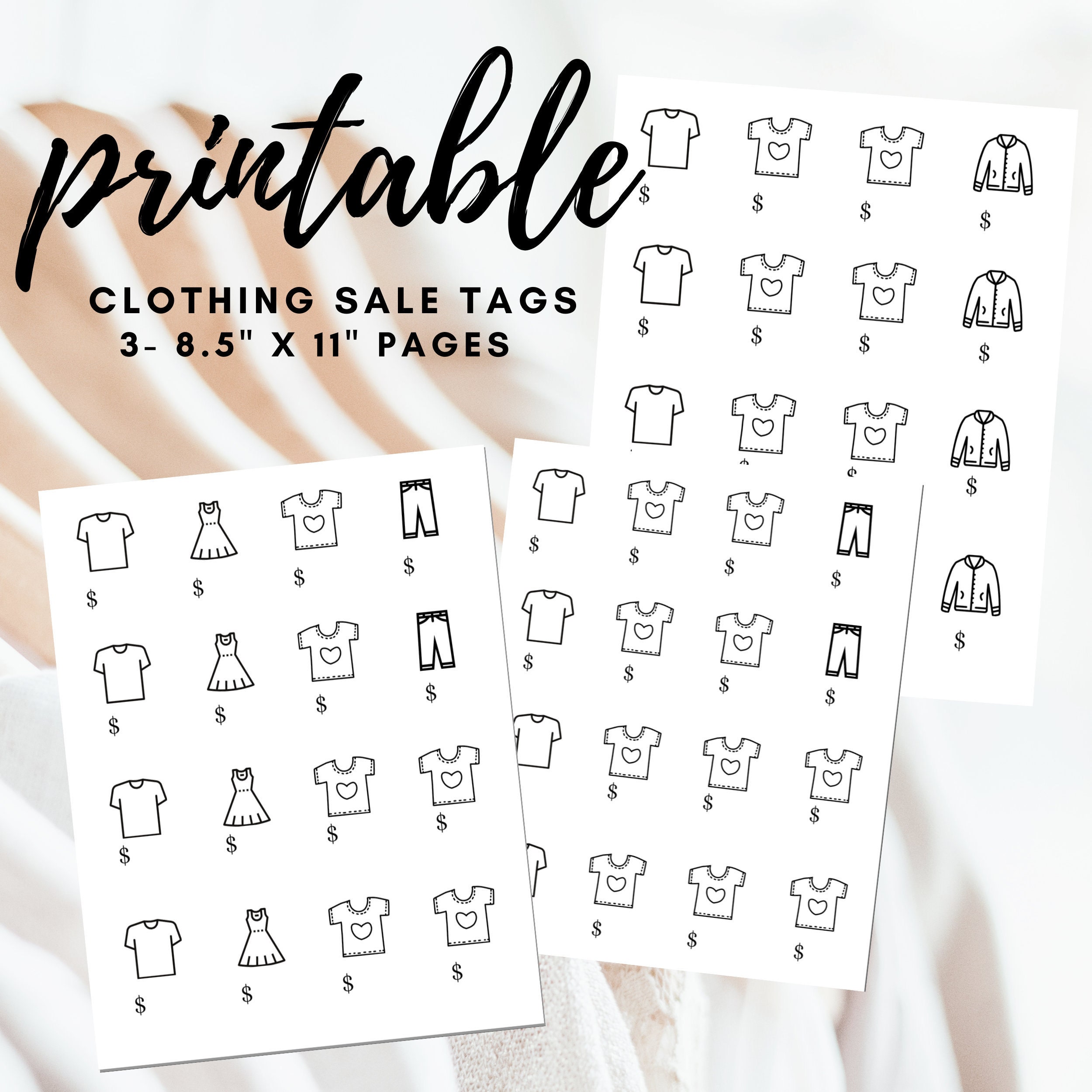 printable yard sale price signs