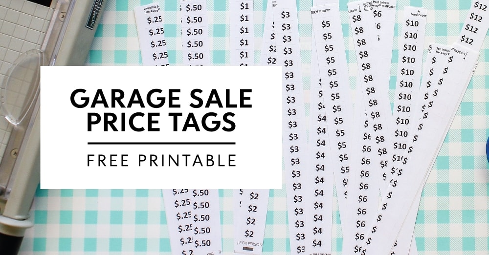 printable yard sale price signs