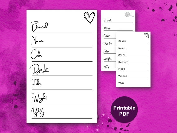 Printable Labels for Handmade Items - Yarn + Chai Blog