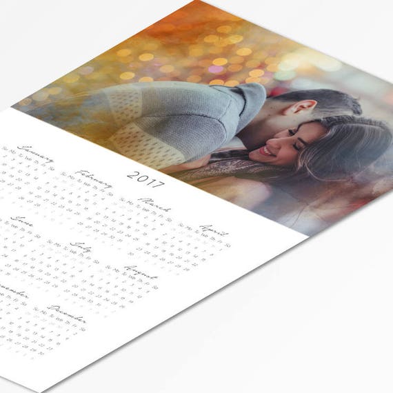 2017 2018 Calendar Template 12x18 Photo Large Wall Calendar ...