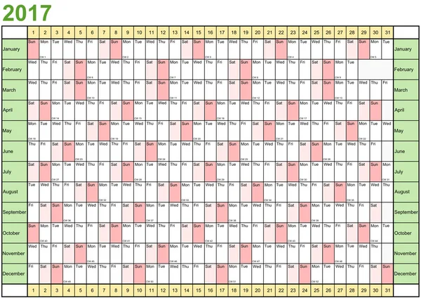 printable year planner 2017 uk