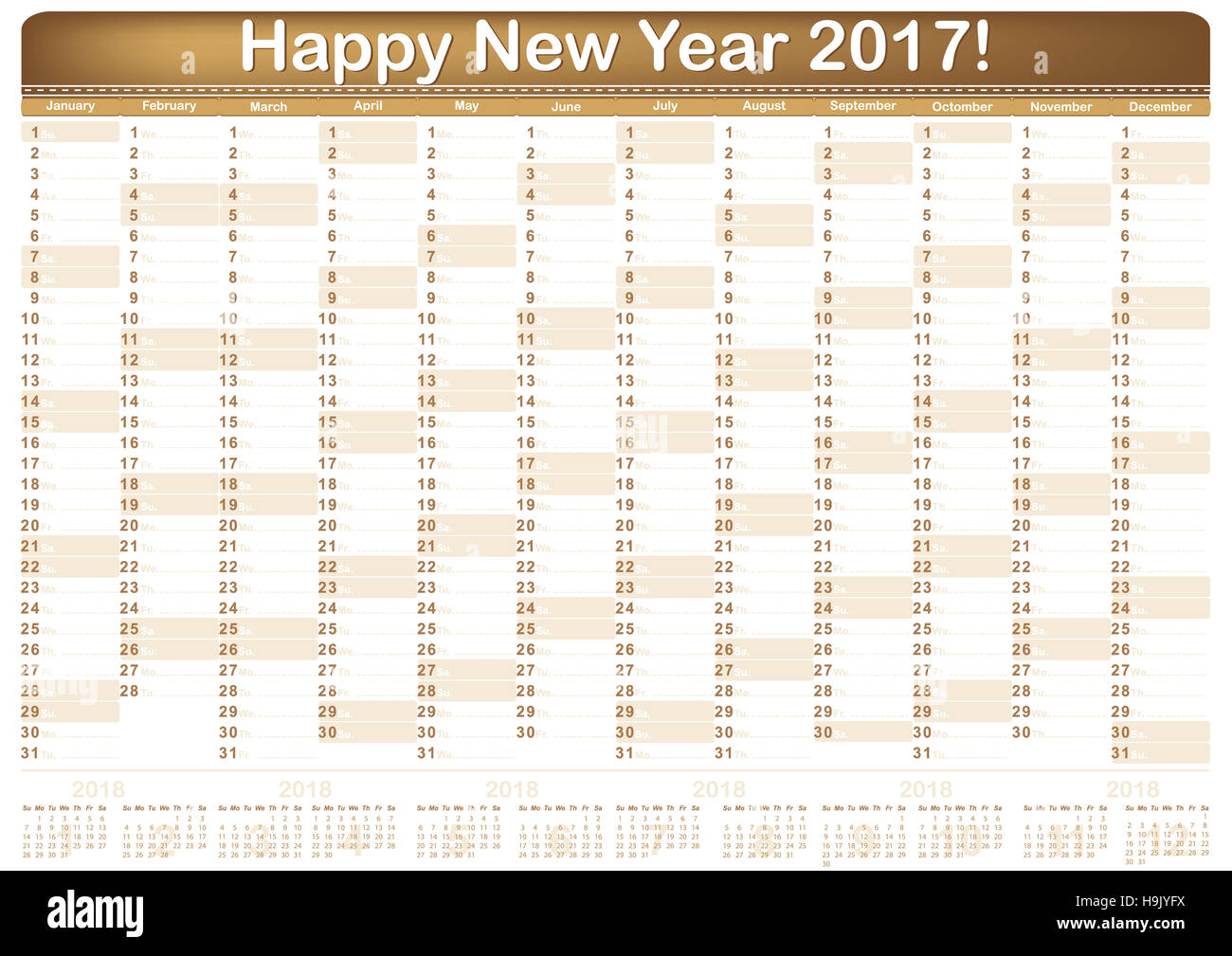 Calendar 2017 - English printable Organizer (planner) - contains ...