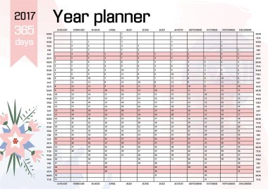 Year Wall Planner. Plan out your whole with this 2017 . Yearly ...
