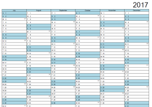 Free Printable Year Calendar 2017 | Outlook Calendar Print