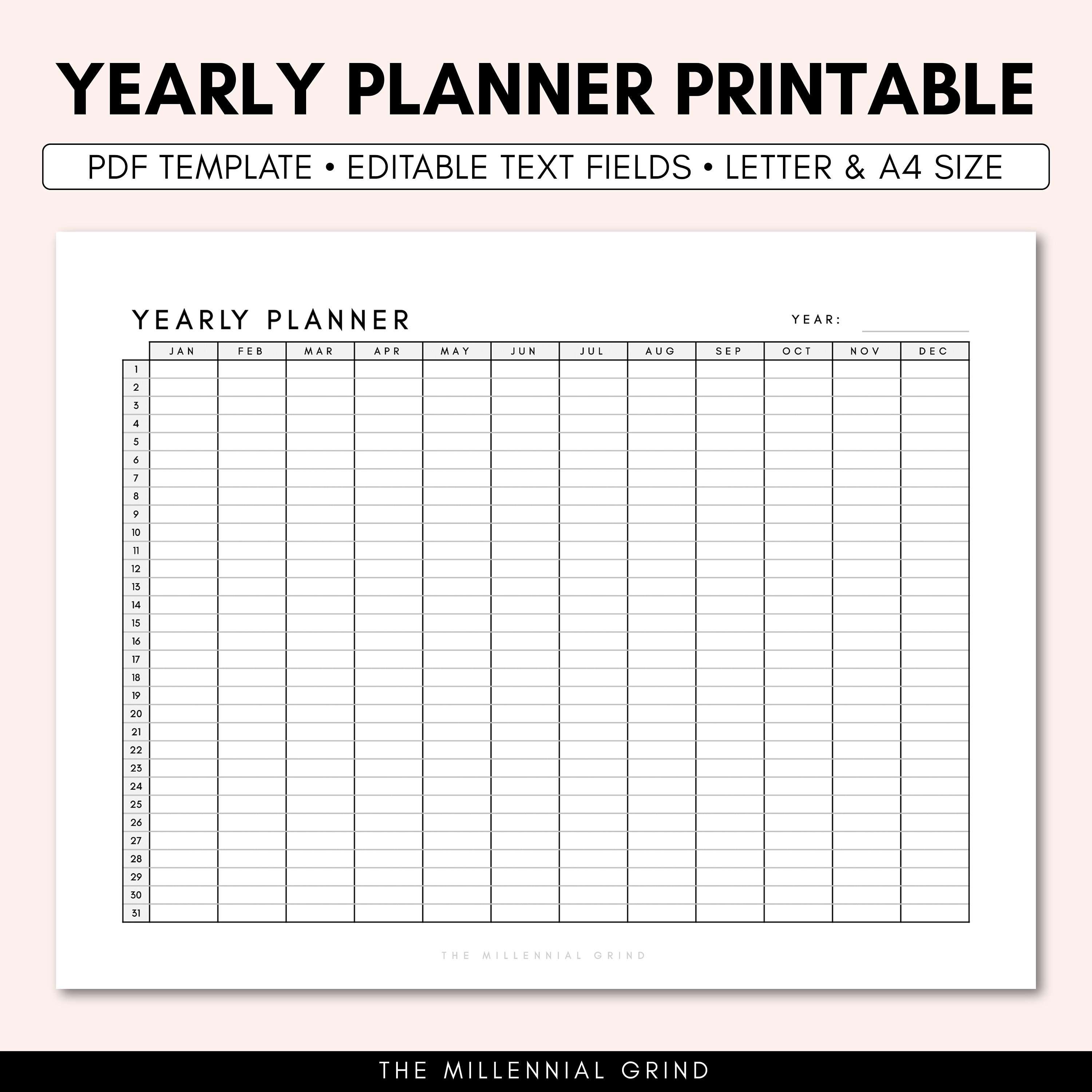 Year Planner Vector Art, Icons, and Graphics for Free Download