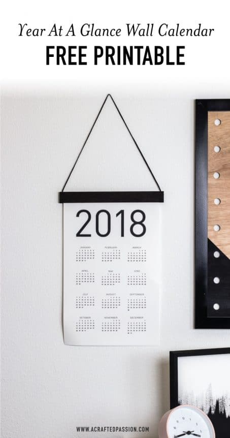 Minimalist 2018 Wall Calendar for Your Modern Office