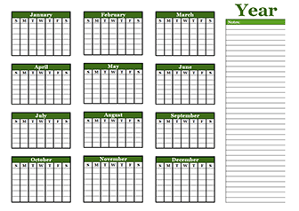 Simple Yearly Planner Printable Worksheets Library