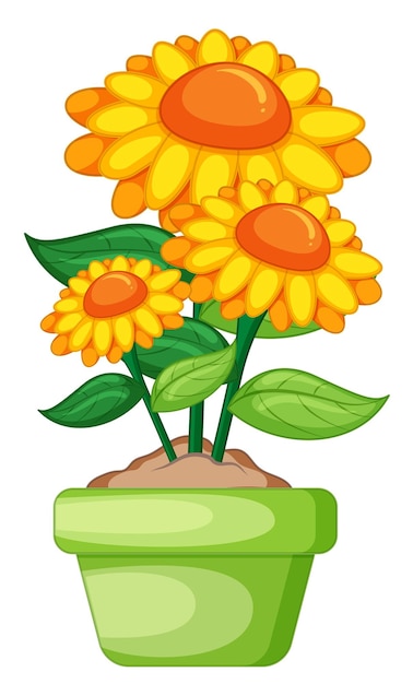 Smiling Yellow Flower | Printable Clip Art and Images