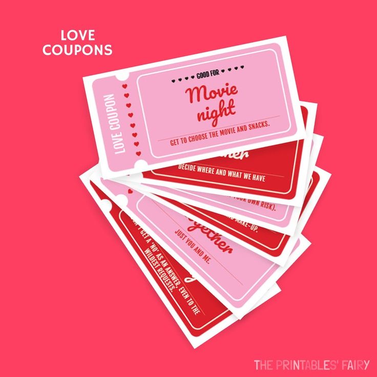Love Coupon Book. Printable Love Coupons. Anniversary gift for him ...