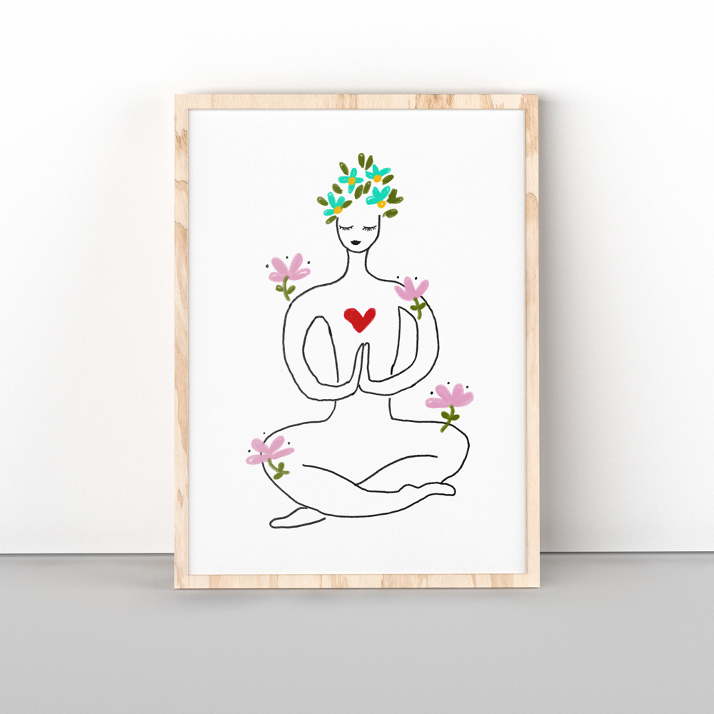 printable yoga art