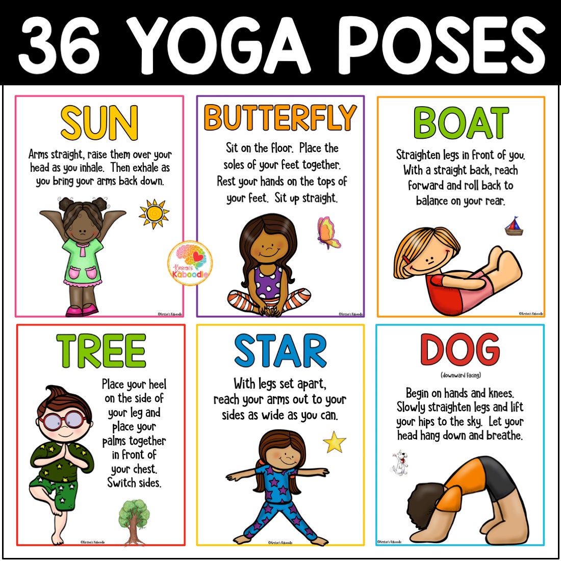 printable yoga cards for toddlers