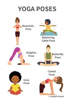 Yoga Poses For Kids Printable Poster - Yoga Studio Art Decor ...