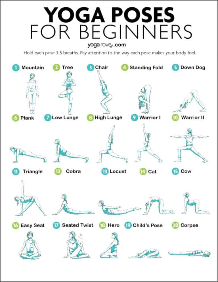 printable yoga routine for beginners