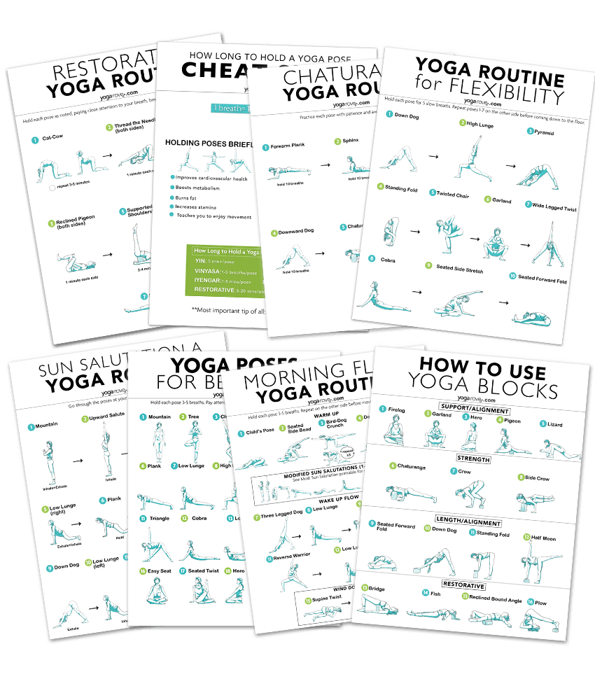 printable yoga routine for beginners