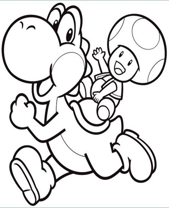 printable yoshi coloring pages