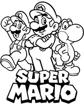 printable yoshi coloring pages