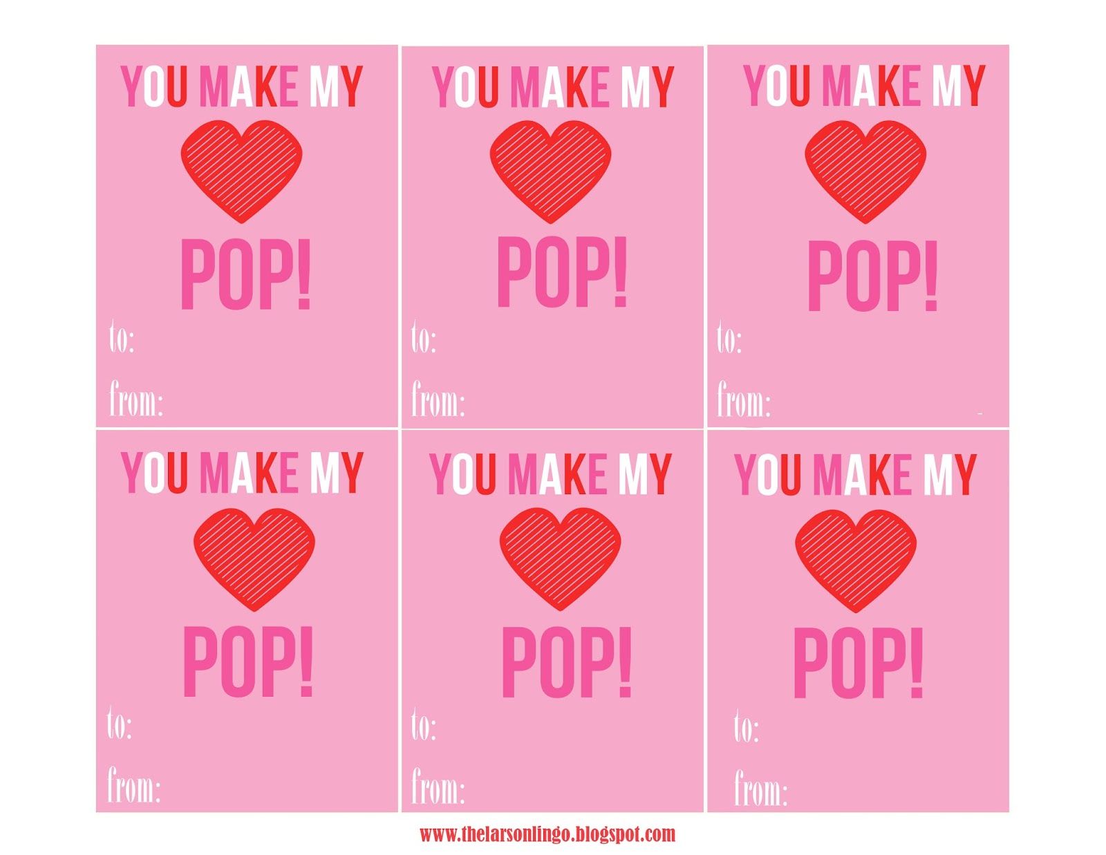 printable you make my heart pop