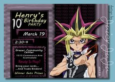 8 Sammys 7th bday ideas | yugioh, birthday, bday
