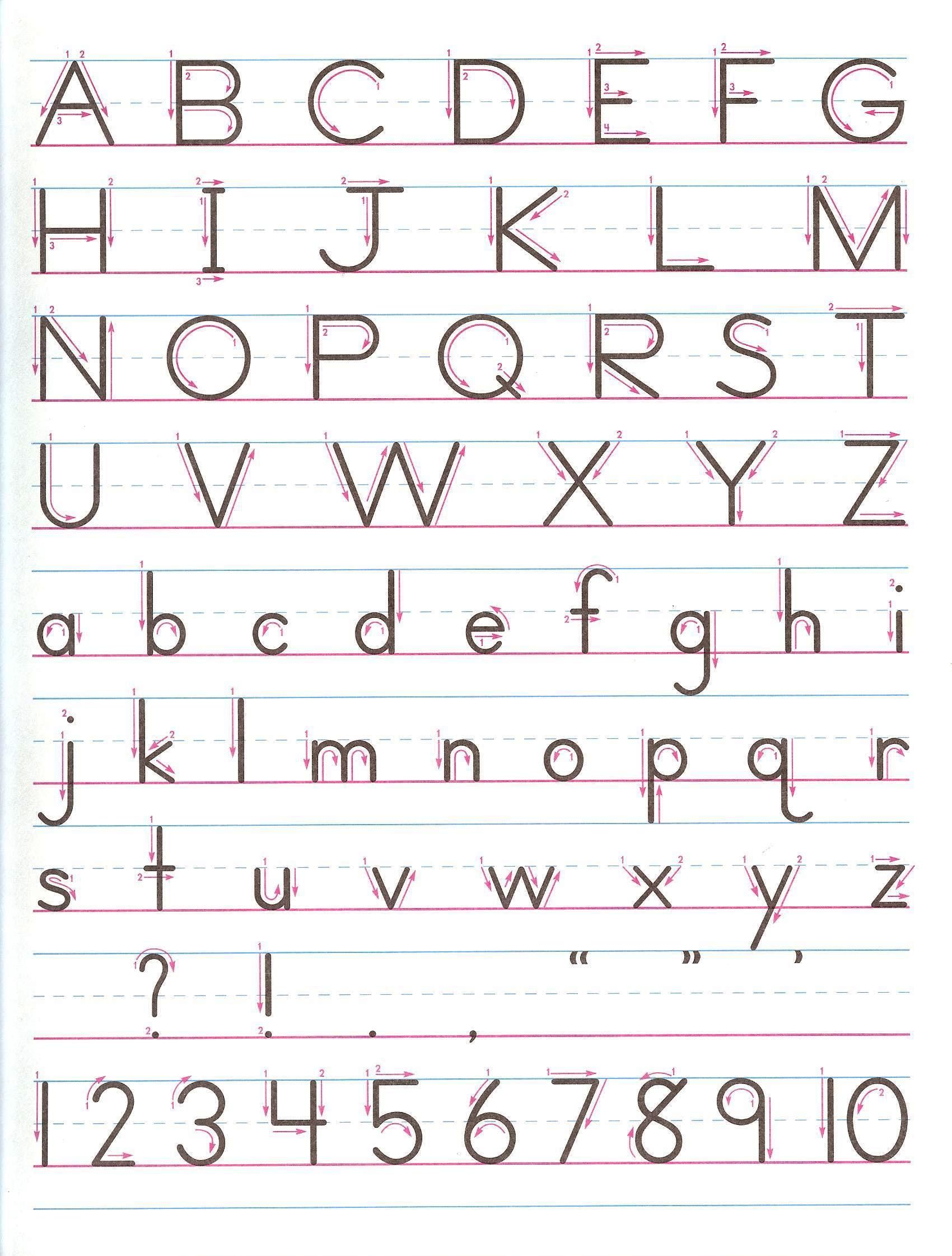 printable zaner bloser handwriting paper