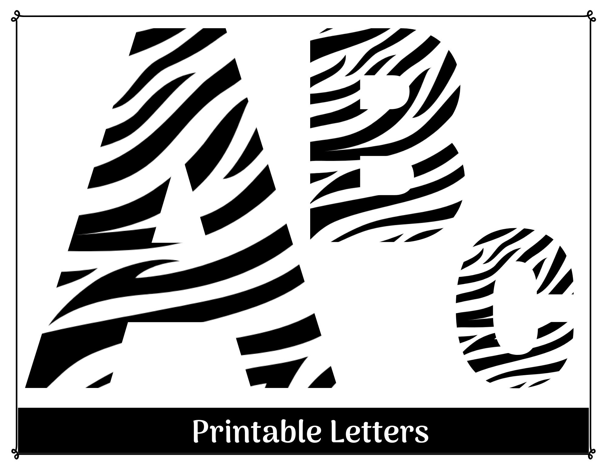 Free Printable Zebra Print Letters Download Free Printable Zebra Print 
