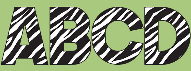 Printable Beige And Black Zebra Print Page Border