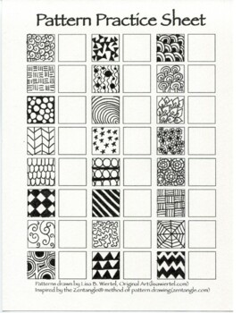 printable zentangle patterns for beginners