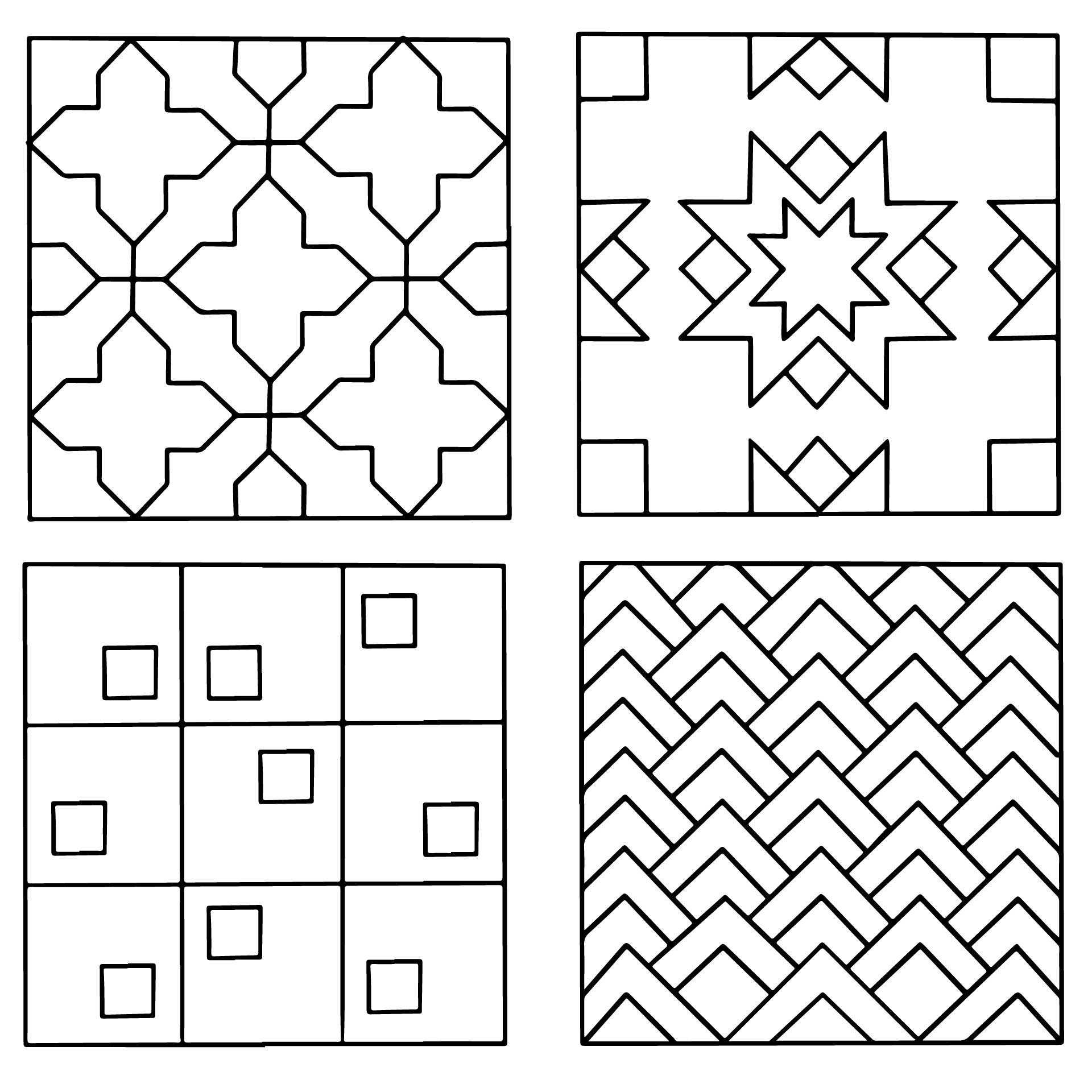 Zentangle Patterns - 10 Free PDF Printables | Printablee