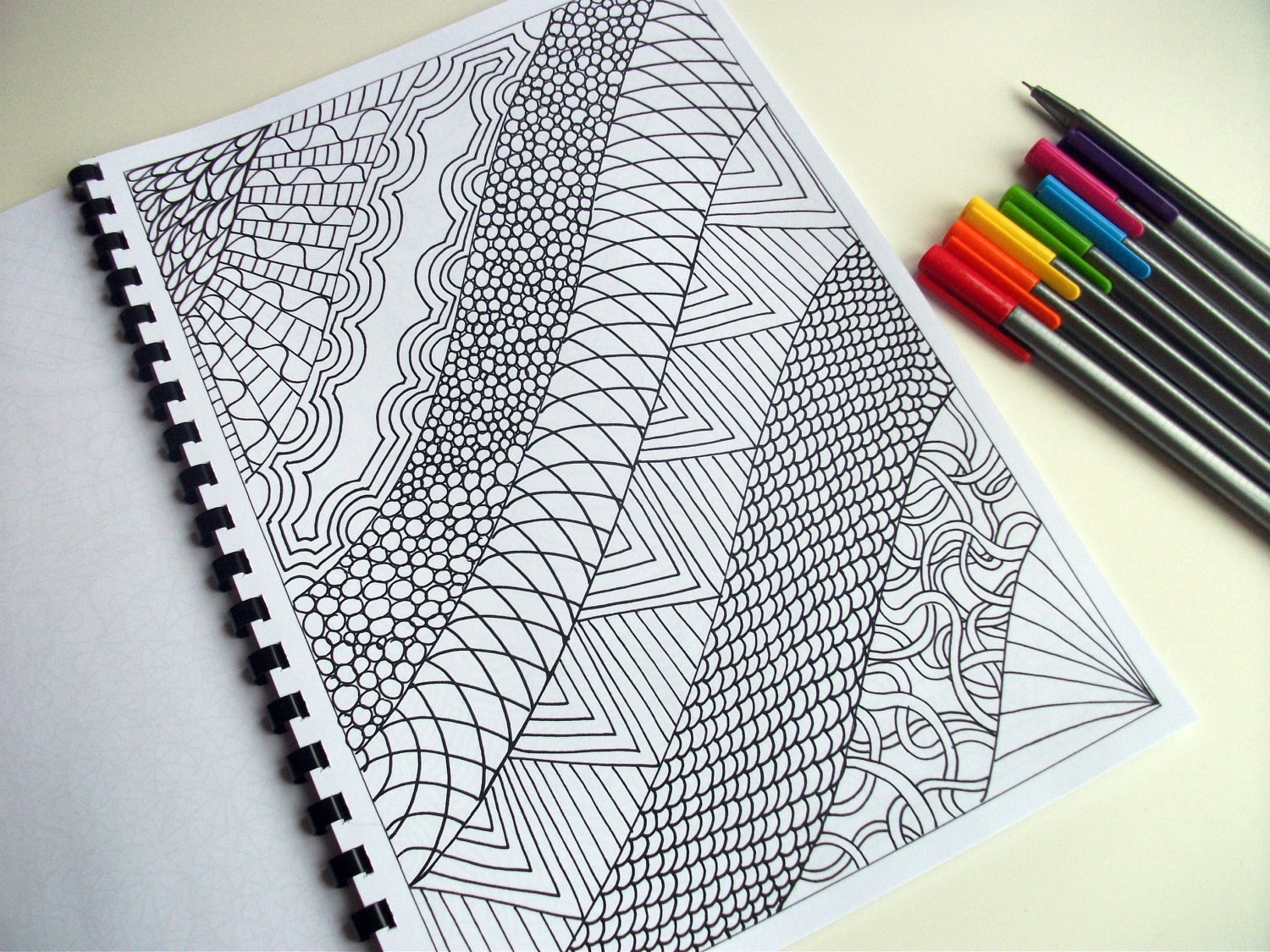 Printable Coloring Page, Zentangle Inspired Coloring Pattern, Page ...