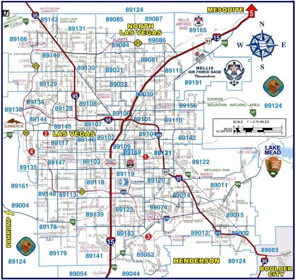 Las Vegas Zip Code Map