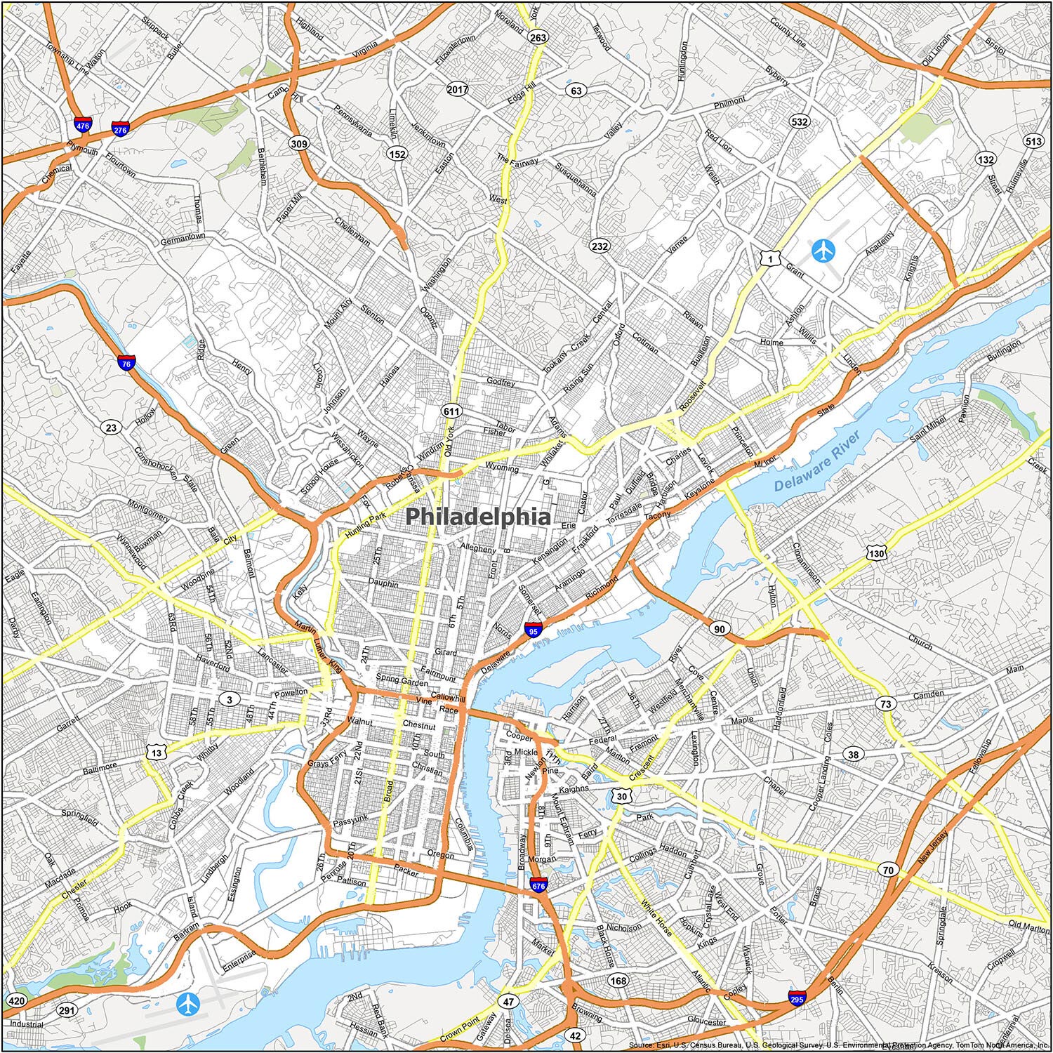printable zip code map philadelphia