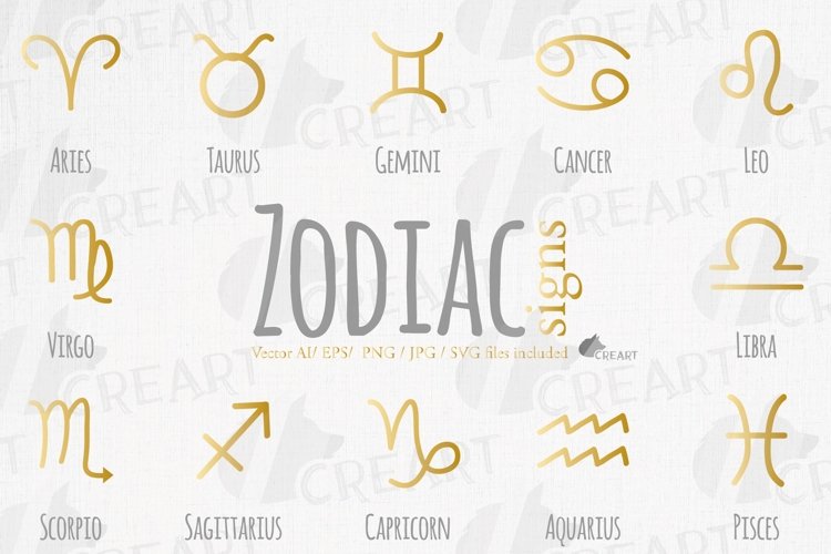 printable zodiac signs and dates