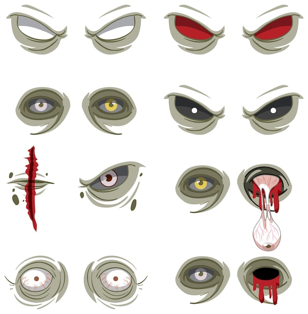 printable zombie eyes