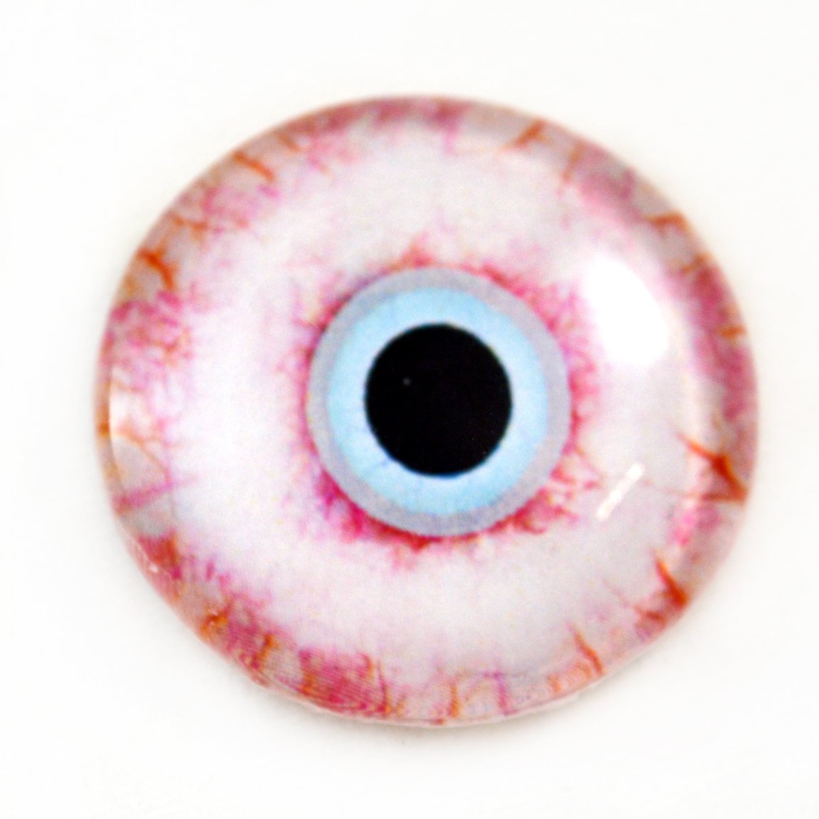 30mm Glass Eye Bloodshot Zombie Glass Eye in Red and Pale Blue for  Taxidermy Sculptures or Jewelry Making Crafts