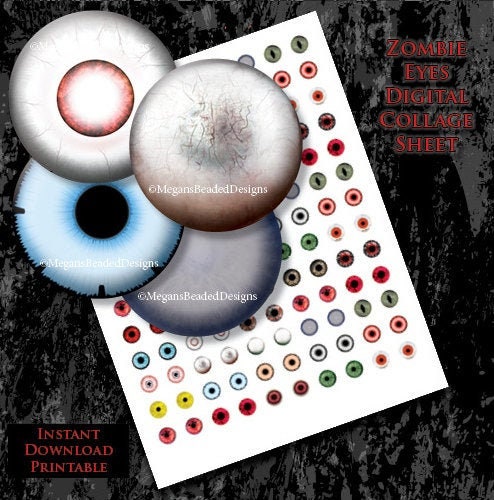 printable zombie eyes