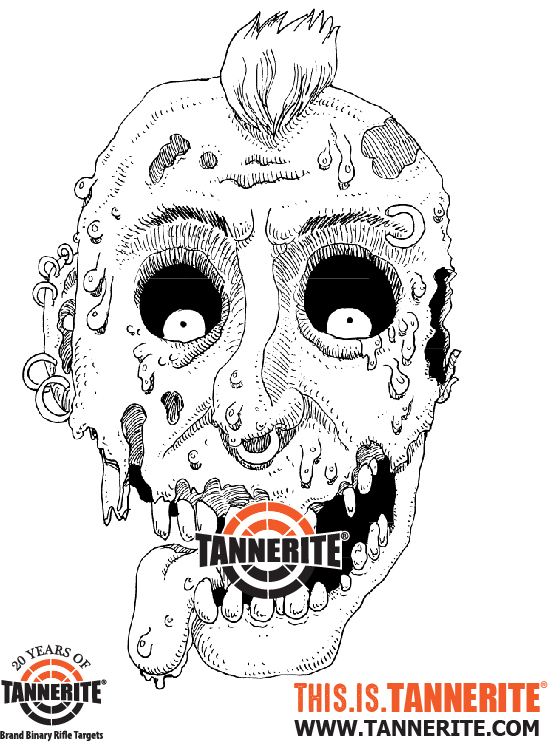 printable zombie head targets