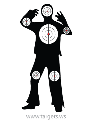 printable zombie pistol targets