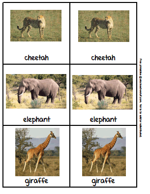 Zoo Animal Picture Cards | A to Z Teacher Stuff Printable Pages ...
