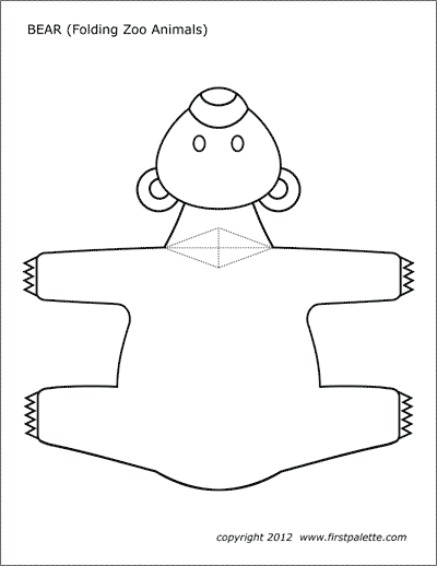 Folding Zoo Animal Templates | Free Printable Templates &  Coloring ...