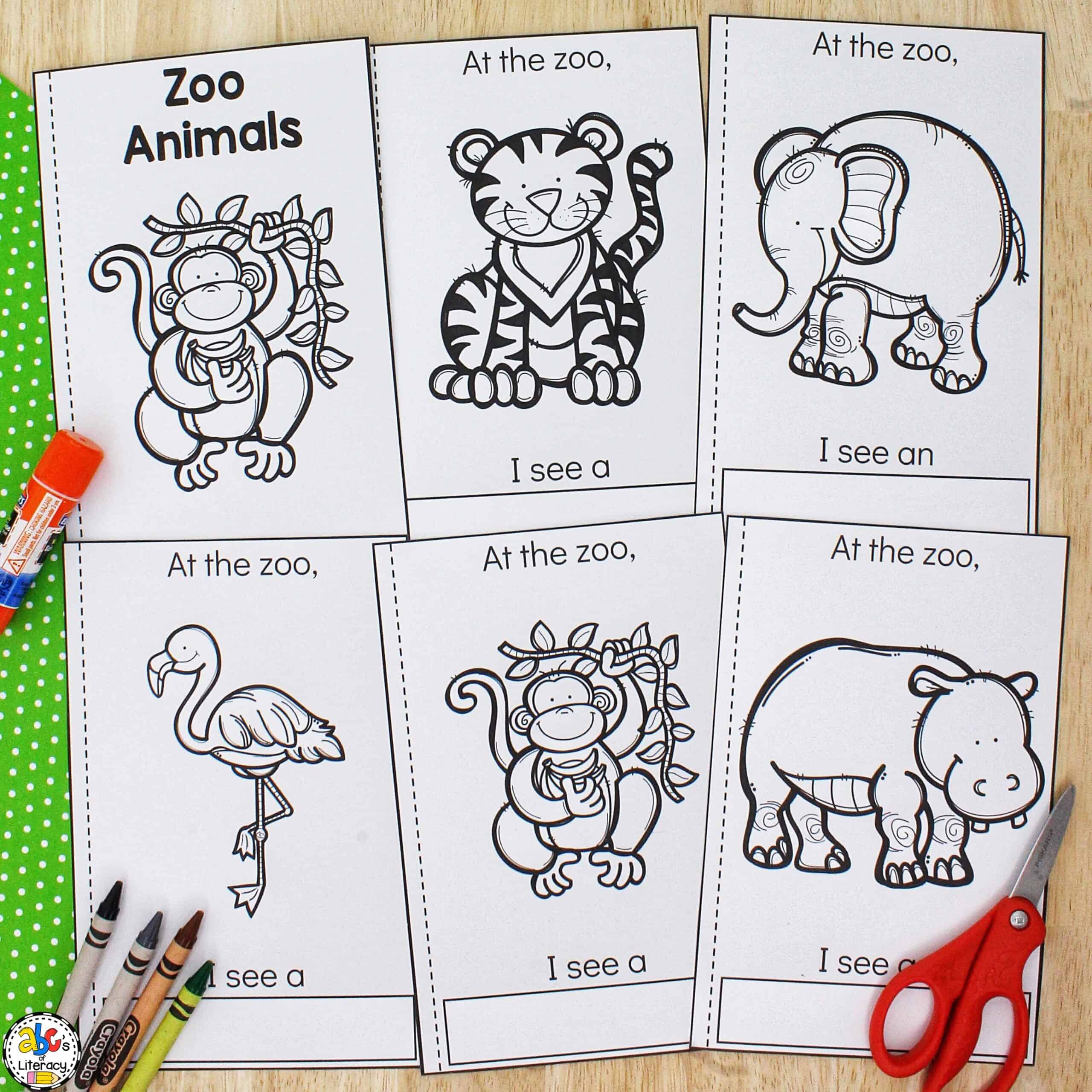 printable zoo animals pictures