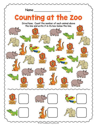 printable zoo animals worksheets