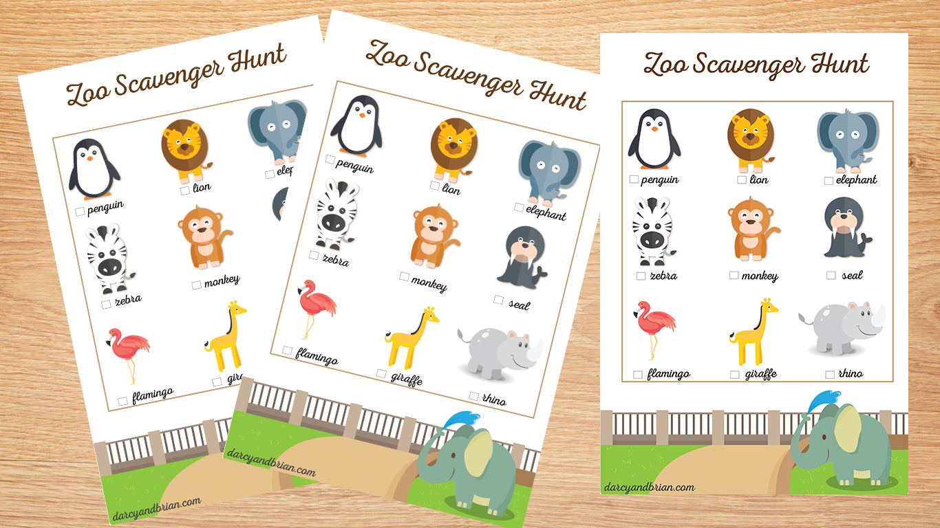 Free Printable Zoo Scavenger Hunt | FaveCrafts.com