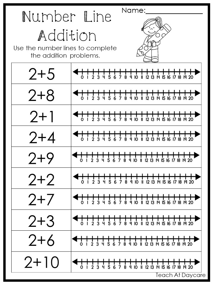 15 Printable Number Line Adding Worksheets | Made By Teachers