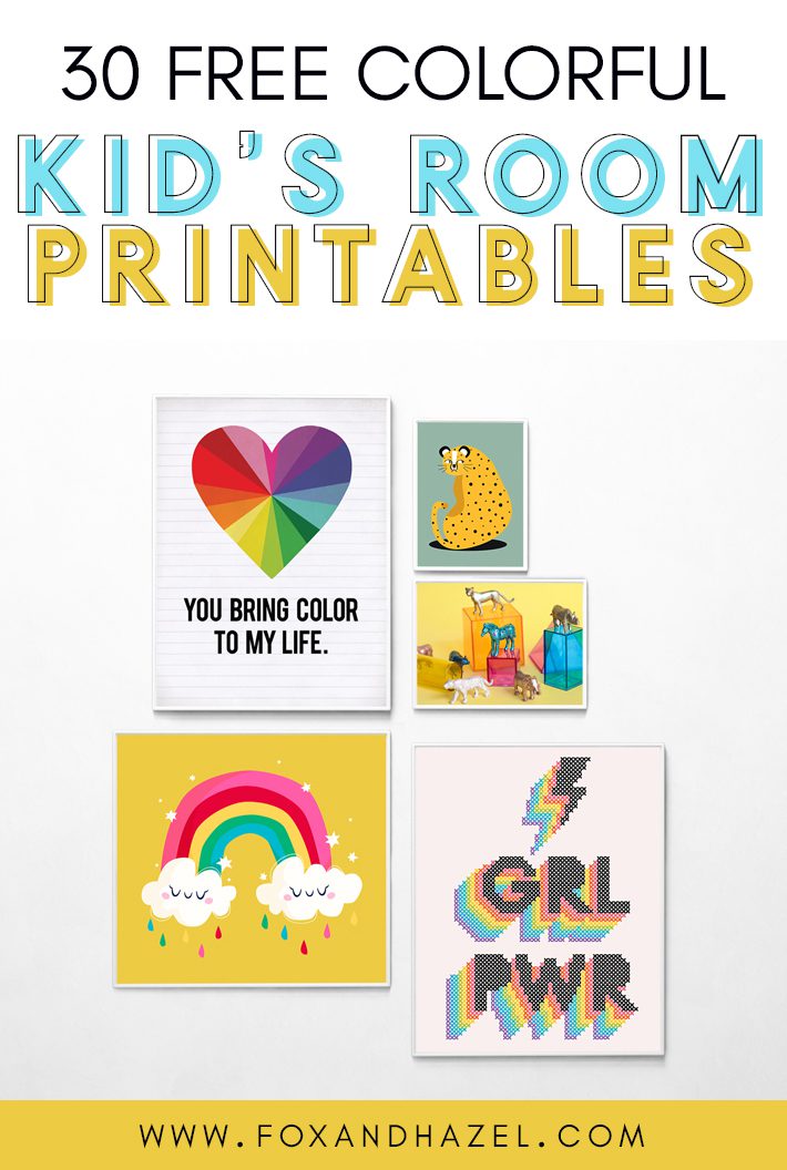 30 Free Printable Wall Art for Kids - Fox + Hazel | free art + designs