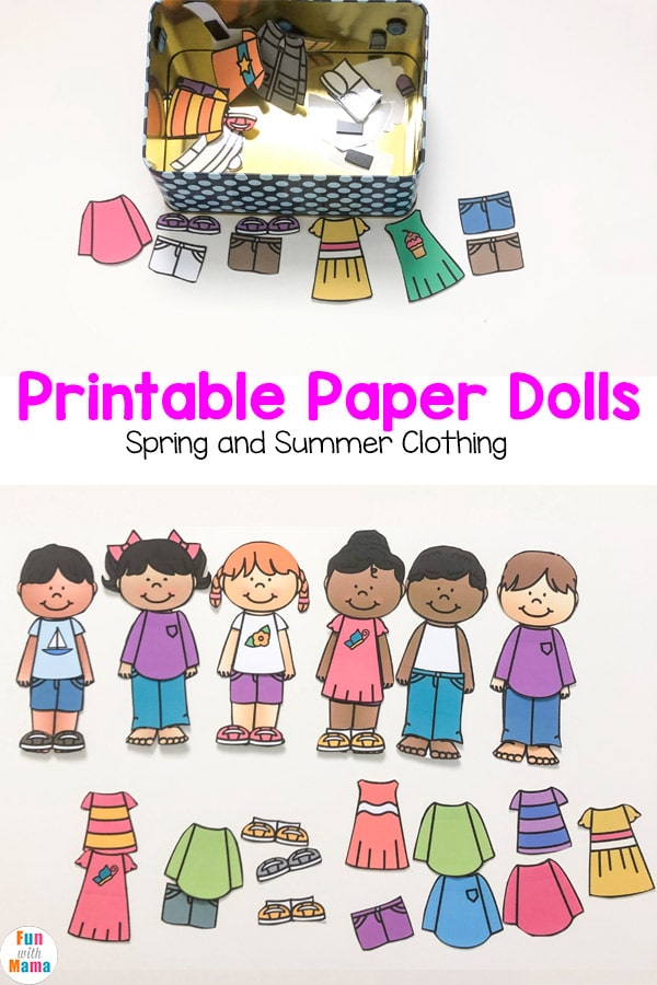 Printable Paper Dolls For Spring, Summer, Winter and Fall - Fun ...