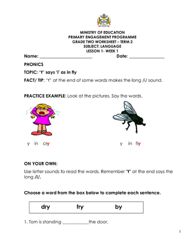 printables for 2nd grade language arts