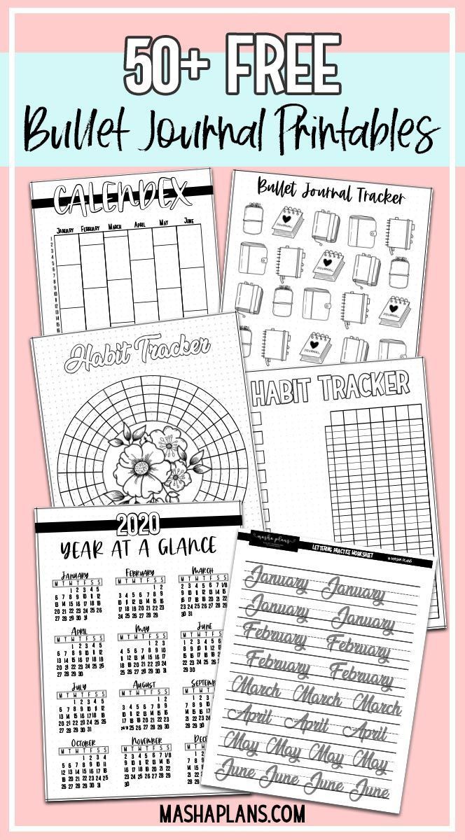 printables for bullet journals
