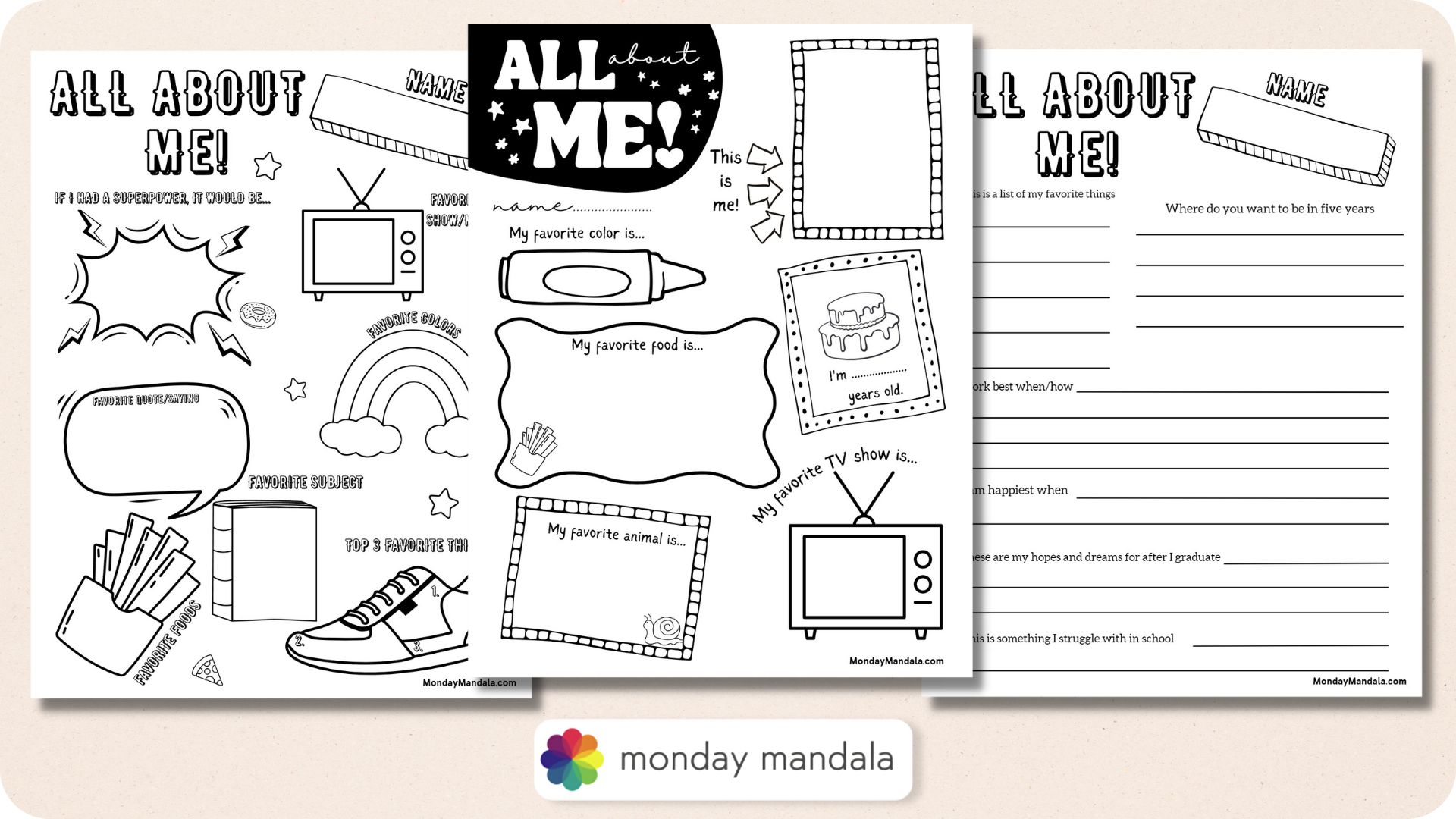 30 All About Me Worksheets (Free PDF Printables)