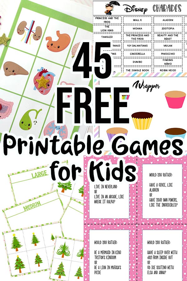 45 Free Printable Games for Kids - Educational &  Fun Activities