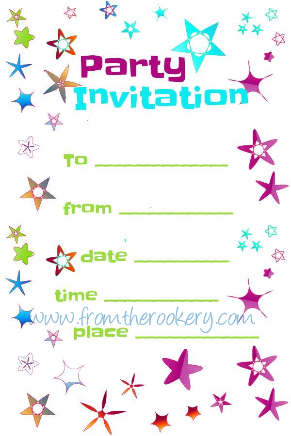 Free Party Invitations - Printable Invitation Templates