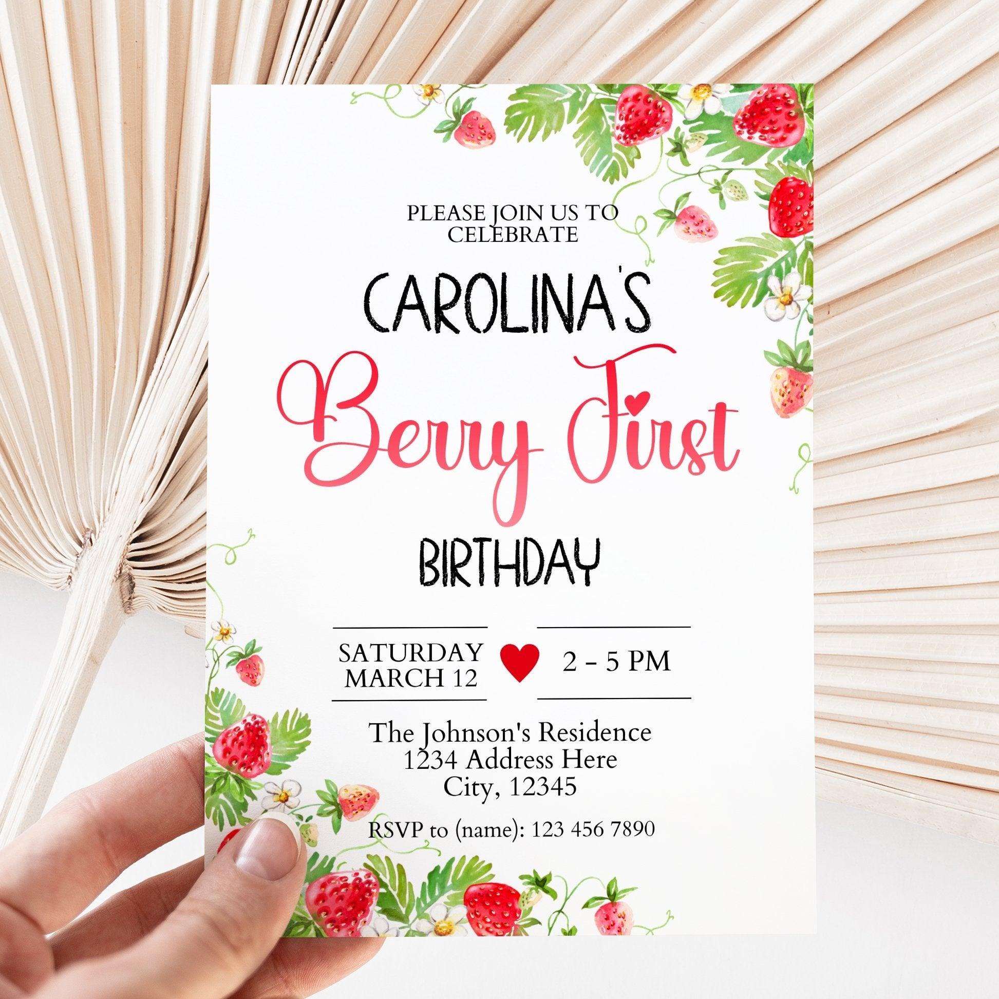 Berry First Birthday Invitation Template Worksheets Library berry-first-birthday-invitation-template-worksheets-library